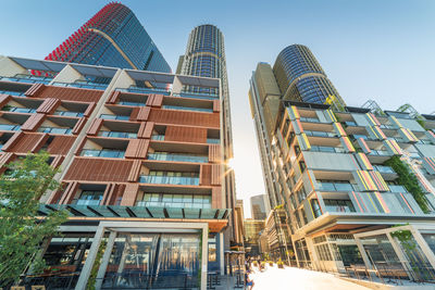 Low angle view of buildings against sky