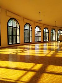 Empty corridor in building