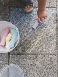 Low section of child standing on floor