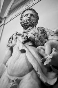 Low angle view of hercules statue at vatican museums