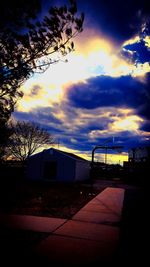 View of cloudy sky at sunset