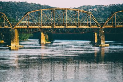 Bridge over river against sky