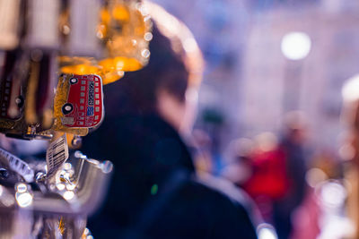 Souvenirs of london hanging at the gift store.
