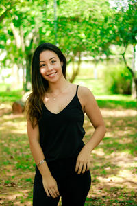 Portrait of smiling young woman