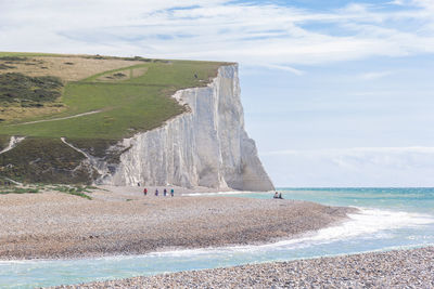 Seven sisters chalk cliff in sussex