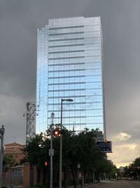 Modern building against sky in city