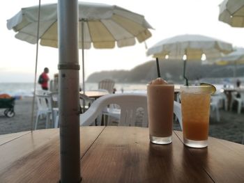 Close-up of drink on table at restaurant