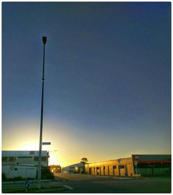 View of street light against clear sky