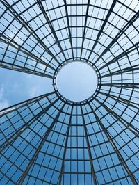 Low angle view of skylight