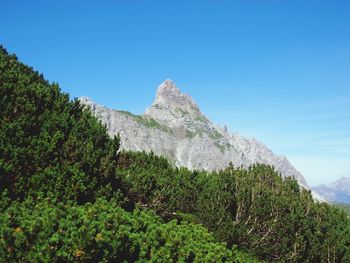 Scenic view of mountains against clear sky