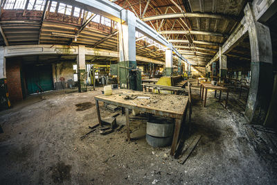 Interior of abandoned building