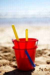 Close-up of waters edge at beach