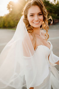 Portrait of smiling young woman