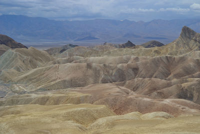 Scenic view of arid landscape against sky