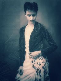 Young woman looking at camera