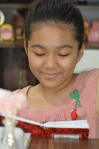 Portrait of a girl smiling