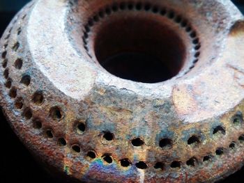 Close-up of rusty metallic object