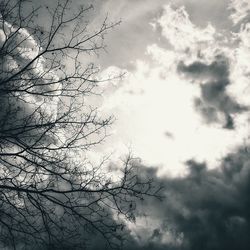 Low angle view of cloudy sky
