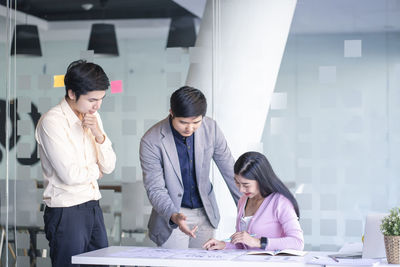 Group of people working on table