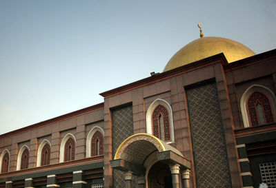 Low angle view of building against clear sky