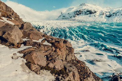 Amazing old glacier landscape photo