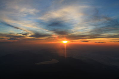 Sunset over landscape