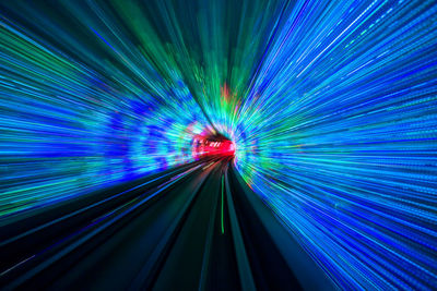 Full frame shot of illuminated tunnel