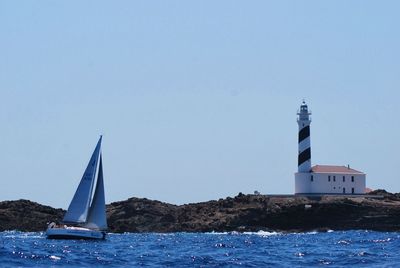 Lighthouse against clear sky