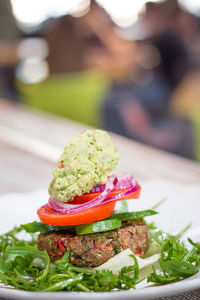 Close-up of served food