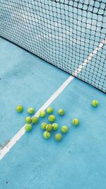 High angle view of pills on table