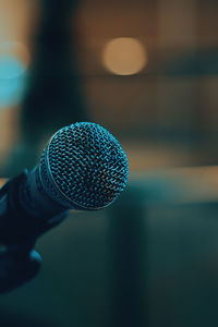 Close-up of microphone