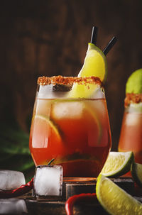 Close-up of drink on table