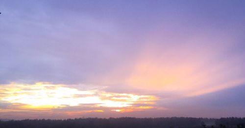Low angle view of sky at sunset