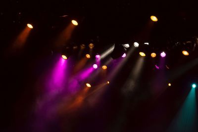Light trails at night