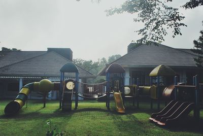 Built structure with trees in background