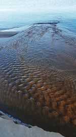 High angle view of sea shore