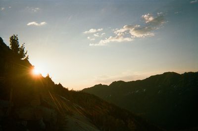 Sunset over mountain