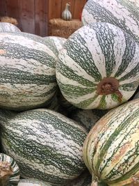 Close-up of pumpkin for sale in market