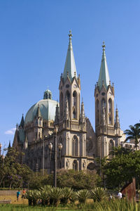 Facade of the sao paulo metropolitan cathedral or catedral da sé