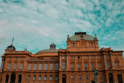 Low angle view of building against sky
