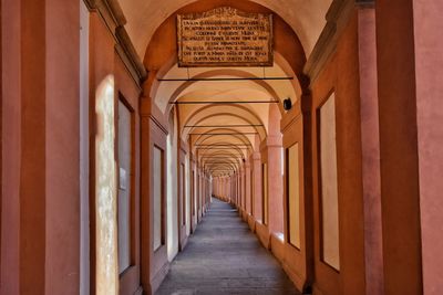 Empty corridor of building