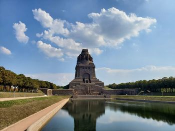 View of temple against cloudy sky