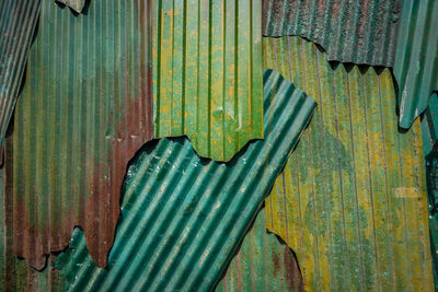 Full frame shot of old metal door