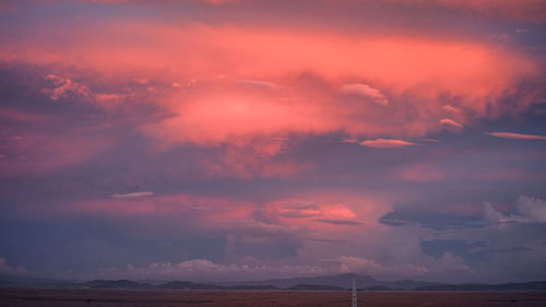 Scenic view of dramatic sky over sea