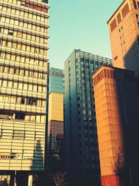 Low angle view of modern buildings