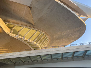 Low angle view of modern bridge