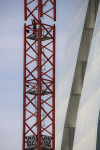 Low angle view of modern building against sky