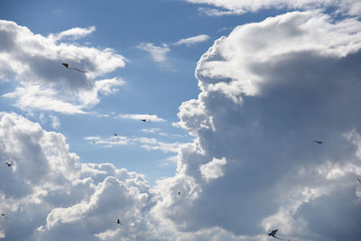 Low angle view of cloudy sky