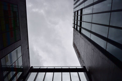 Low angle view of modern building against sky