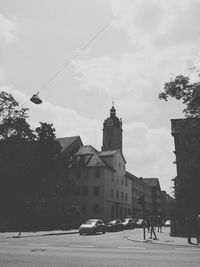 City street with buildings in background